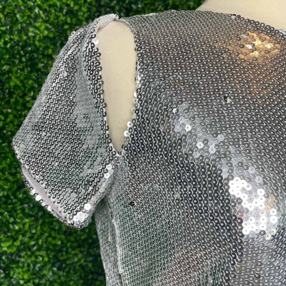 Vick silver sequin tunic dress
